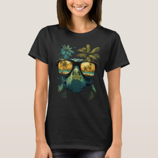 Camiseta Turtle Hawaiian Sea Turtles Hawaii Beach Palm Tree