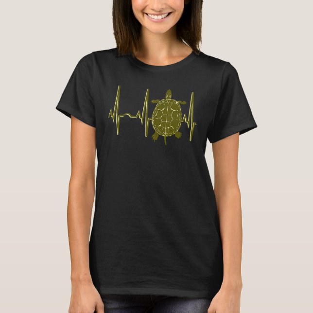Camiseta Turtle Heartbea Réptil Lover Tee (Frente)