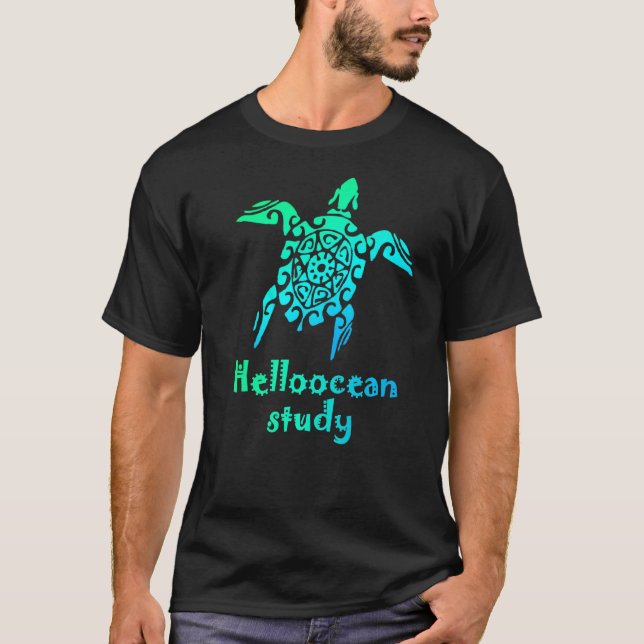 Camiseta Turtle Hello Ocean Stuacher Oceans Of Possibi (Frente)
