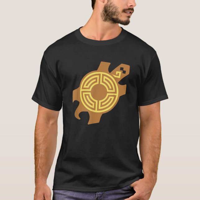 Camiseta Turtle Hopi - Símbolo de força nativo americano (Frente)