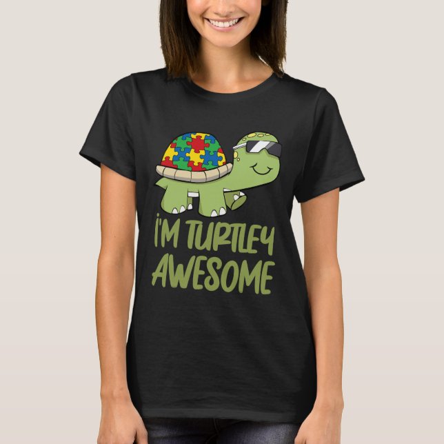 Camiseta Turtle Incrível Autismo Quebra-cabeça (Frente)