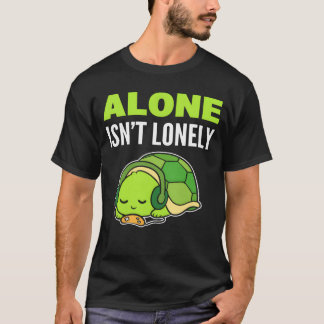Camiseta Turtle Introduvert Music Lover Vintage