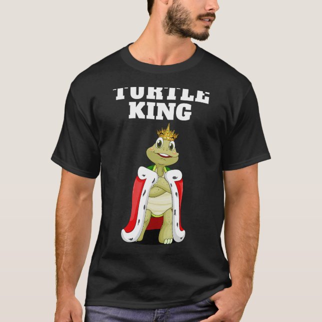 Camiseta Turtle King Boys Turtle Tshirt Mens Turtle (Frente)