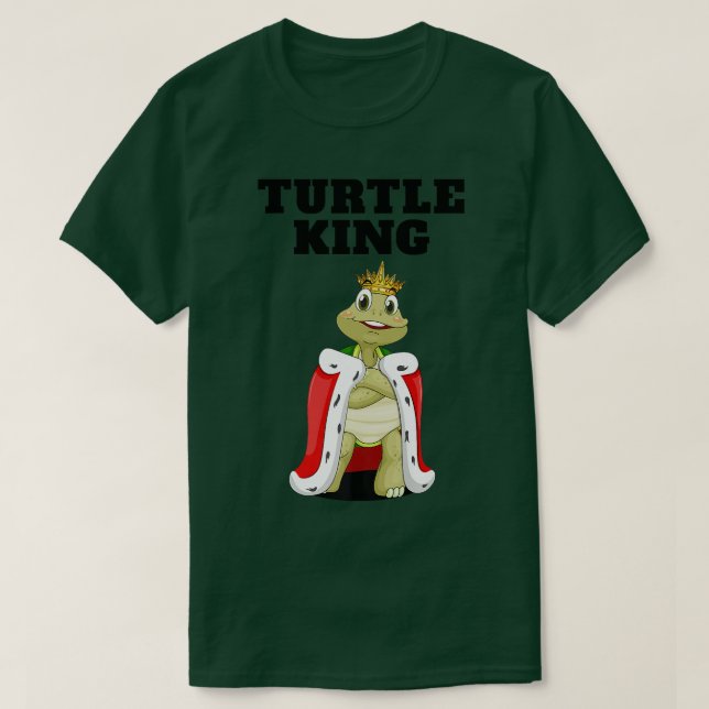 Camiseta Turtle KingMens Turtle Lover Tortoise Pet Turtle (Frente do Design)