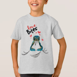 Camiseta Turtle Love Bites T-Shirt Dias de os namorados Don