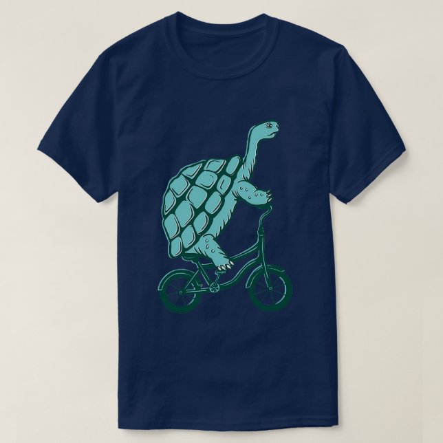 Camiseta Turtle na bicicleta (Frente do Design)