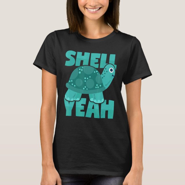Camiseta Turtle Pun Dizendo Piada de Palavras (Frente)