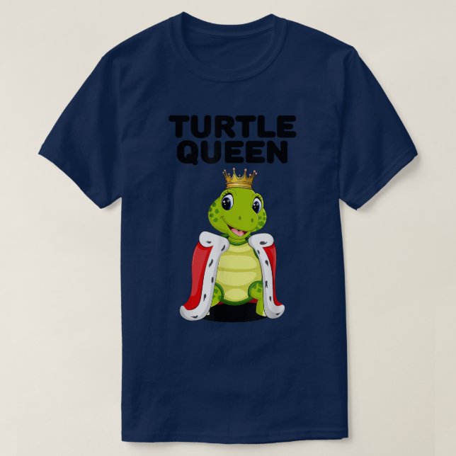 Camiseta Turtle Queen Womens Tartaruga Tartaruga Pet Tortoi (Frente do Design)