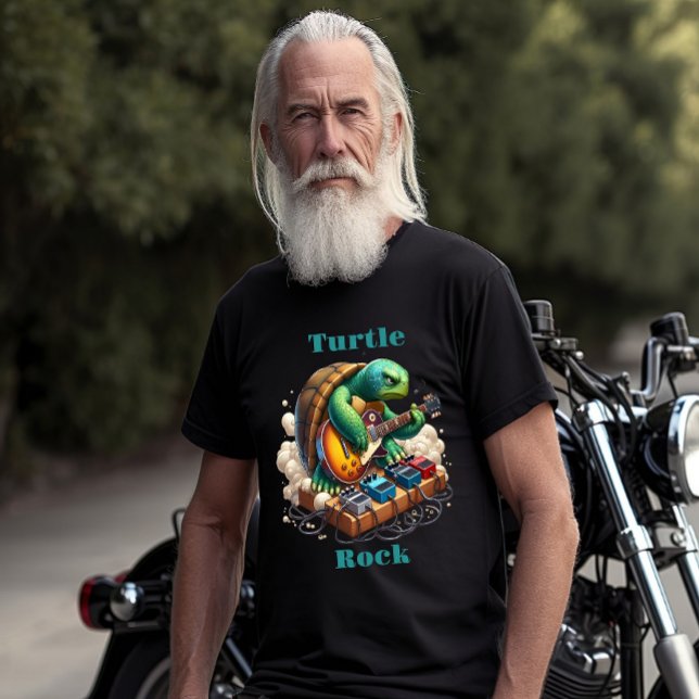 Camiseta Turtle Rockstar Jamming no Palco (Criador carregado)