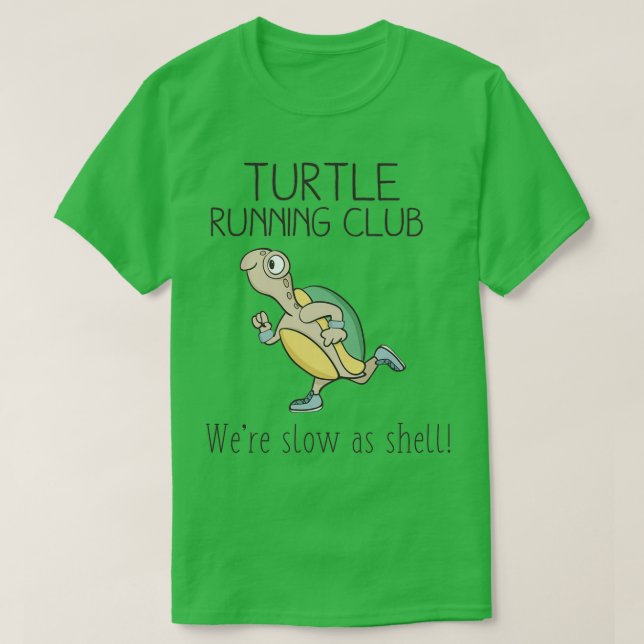 Camiseta Turtle Running Club Funny Turtle Running (Frente do Design)