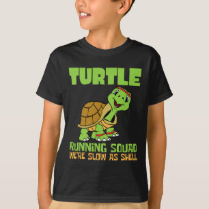 Camiseta Turtle Running Squad Estamos Lentos Como o Inferno