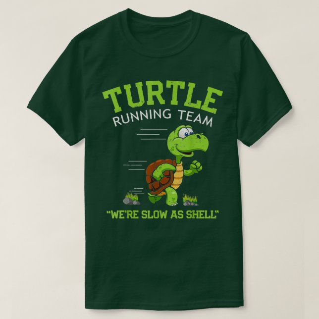 Camiseta Turtle Running Team engraçado dizendo sarcástico (Frente do Design)