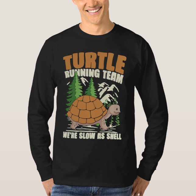 Camiseta TURTLE RUNNING TEAM WE'RE SLOW AS SHELL for Turtle (Frente)