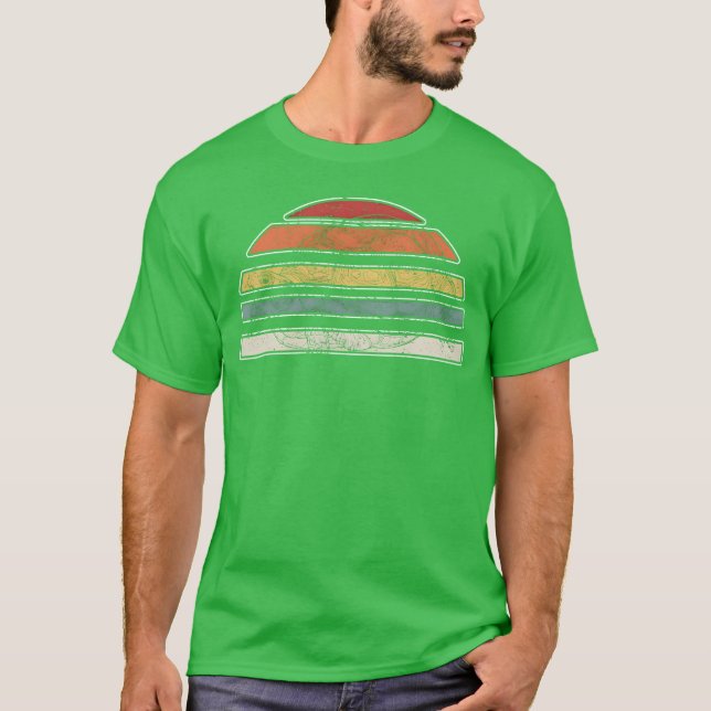 Camiseta Turtle Sunset 70s Animal friend (Frente)
