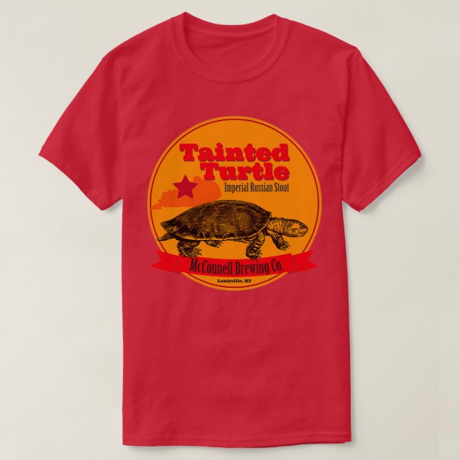 Camiseta Turtle Tainted McConnell Brewing Kentucky T (Frente do Design)