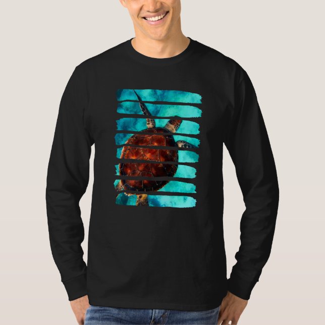 Camiseta Turtle Underwater Ocean Sea Nature Animal Leisure  (Frente)