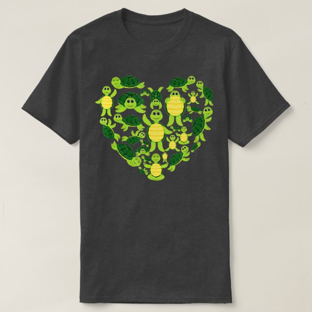 Camiseta Turtles heart Loves Sea Turtles Gifts Ocean Animal (Frente do Design)