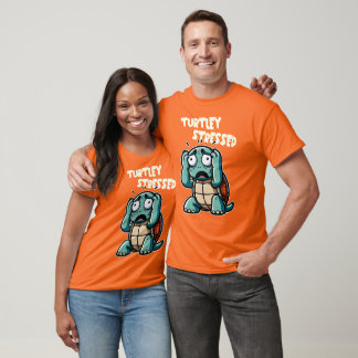 Camiseta Turtley Stress - Design de Trocadilho Engraçado