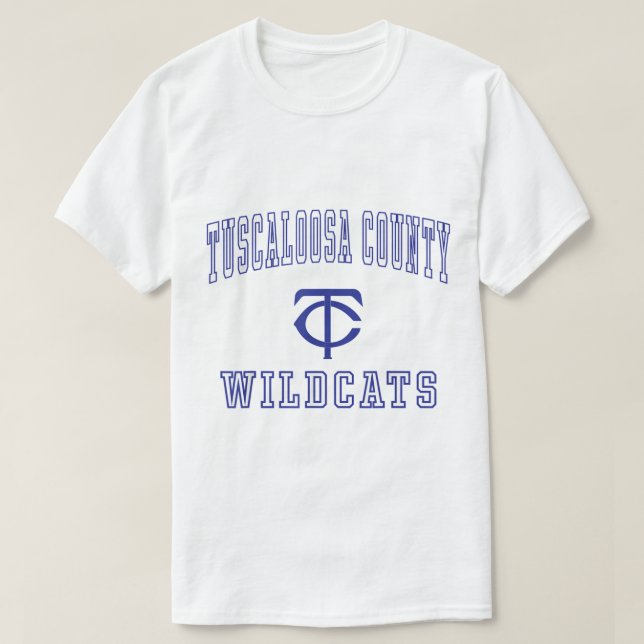 Camiseta Tuscaloosa County Segundo grau Wildcats (Frente do Design)