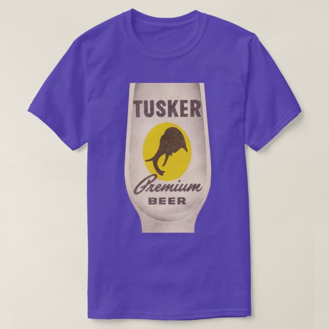 Camiseta Tusker Premium Beer Defunct Breweriana (Frente do Design)
