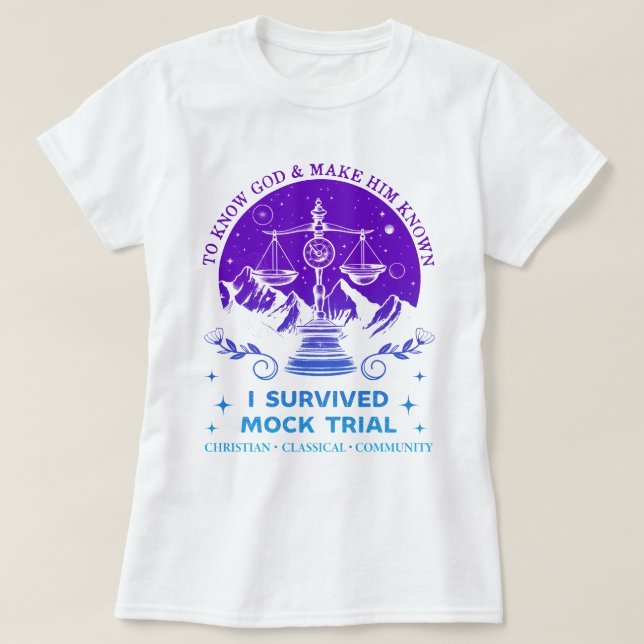 Camiseta Tutor da escola doméstica para conhecer Deus e faz (Frente do Design)