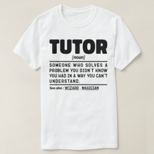 Camiseta Tutor Noun Definition Ensinando Amantes Funny Geek
