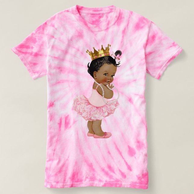 Camiseta Tutu Ballerina Baby Princess e Pearls (Frente do Design)