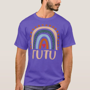 Camiseta Tutu Rainbow Grandma Bonita Dia de as mães Engraça