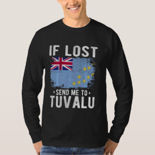 Camiseta Tuvalu Flag Souvenir - Se perdido me envie para Tu