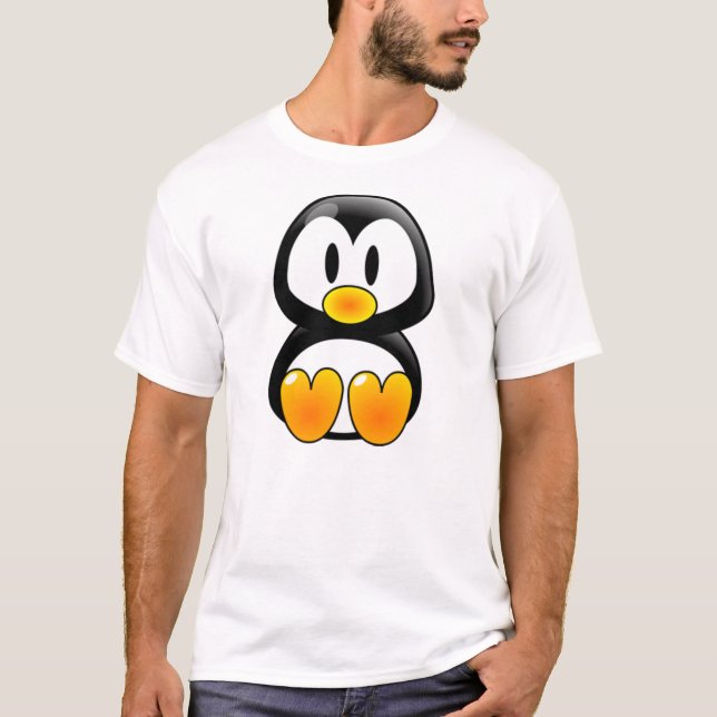 Camiseta tux de pinguim bebê (Frente)