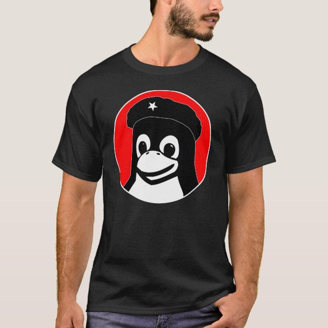 Camiseta Tux Guevara (escuro) (Frente)