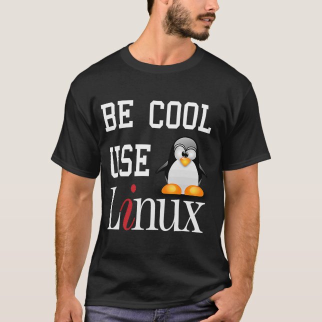 Camiseta Tux Penguin Be Legal Use o slogan Linux (Frente)
