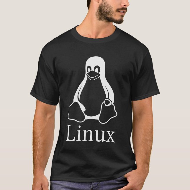 Camiseta Tux/T obscuridade de Linux (Frente)