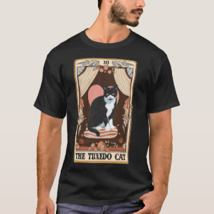 Camiseta Tuxedo Cat Tarot Card Tuxedo Cat Tuxedo Mãe Ca