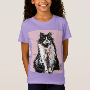 Camiseta Tuxedo Gato Gata Negra Branca e Nadinha