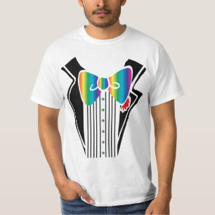 Camiseta Tuxedo - Rainbow Tie