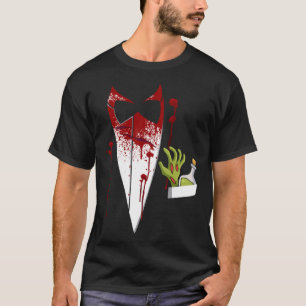 Camiseta Tuxedo Spooky Halloween Arco Tie 1