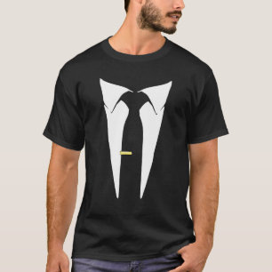 Camiseta Tuxedo Suit Power Tie Clip T-Shirt Engraçado