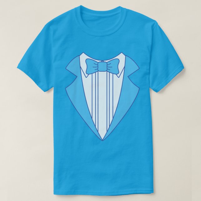 Camiseta Tuxedo T-Shirt Azul (Frente do Design)