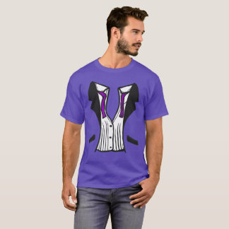 Camiseta Tuxedo T-Shirt Com Gravata Roxa