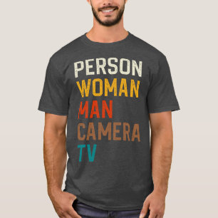 Camiseta TV de câmeras de homem pessoal