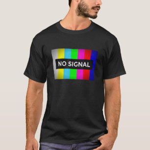 Camiseta TV de tela de teste sem sinal do Nerd retrorreflec