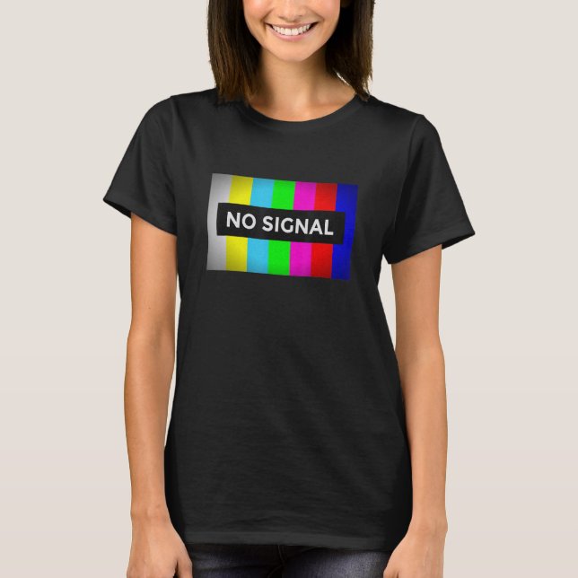 Camiseta TV de tela de teste sem sinal do Nerd retrorreflec (Frente)
