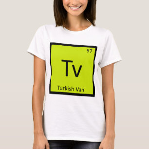 Camiseta Tv - Gato Turco Van Química Tabela Periódica