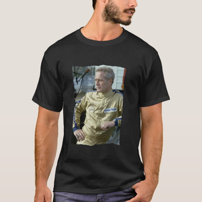 Camiseta TV Times Paul Newman Race Suit 1974 Long Sleeve T (Frente)