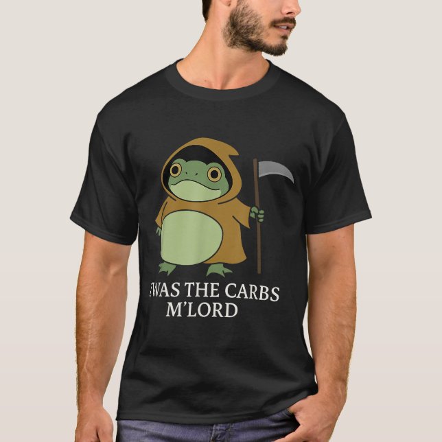 Camiseta T'Was The Carbs M Lord Medieval Knight Frog (Frente)
