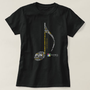 Camiseta TWCD - Nota de palavras amarela