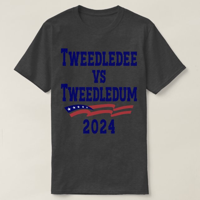 Camiseta Tweedledee VS Tweedledum 2024 1 (Frente do Design)