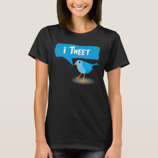 Camiseta Tweet Blue Twitter Bird Damas T-Shirts