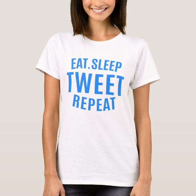 Camiseta Tweet de repouso repetido (Frente)